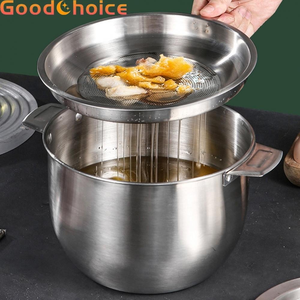 【Good】Oil Filter Pot Lard Fat Stock Broth Sauce Non Slip Bottom Storing
