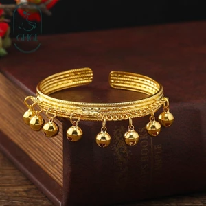 Tsuk Vân Nam phong cách dân tộc vòng tay chuông vàng retro Bohemian, phụ kiện nữ