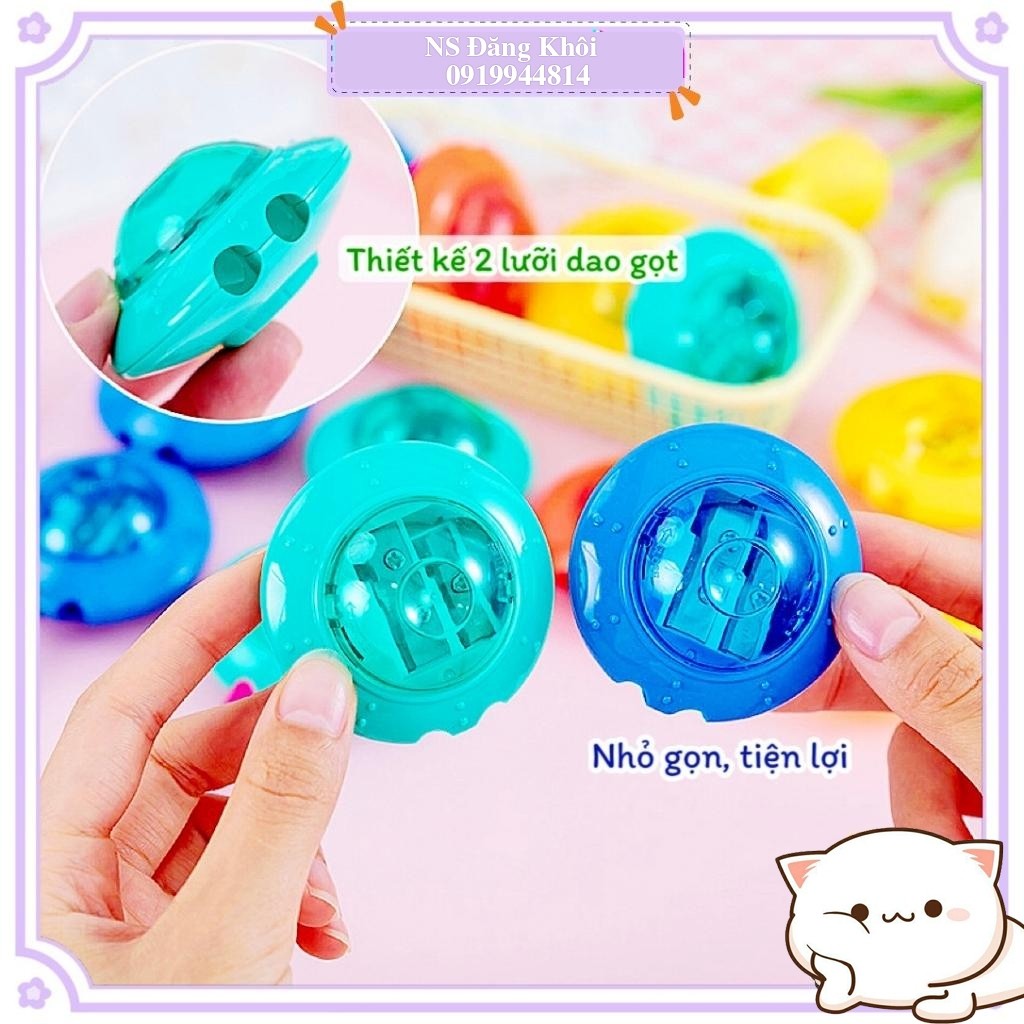 Ảnh Gọt bút chì, chuốt bút chì hoạt hình, nhỏ gọn tiện lợi cho học sinh - Lưỡi thép không gỉ, sắc bé 2