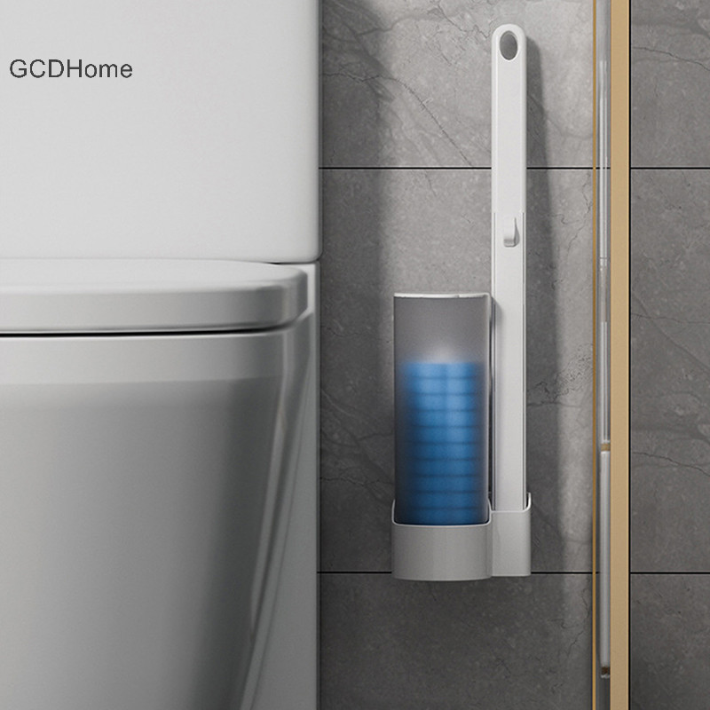 Gcdhome Dùng Một Lần Treo Tường Bàn Chải Vệ Sinh Dụng Cụ Vệ Sinh Cho Phòng Tắm Thay Thế Bàn Chải Wc Bộ Bàn Chải Vệ Sinh Phụ Kiện HOT
