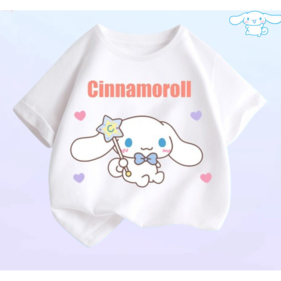 Áo thun trẻ em hoạt hình cinnamoroll Áo Thun thường ngày cho bé gái và bé trai thời trang hàng đầu