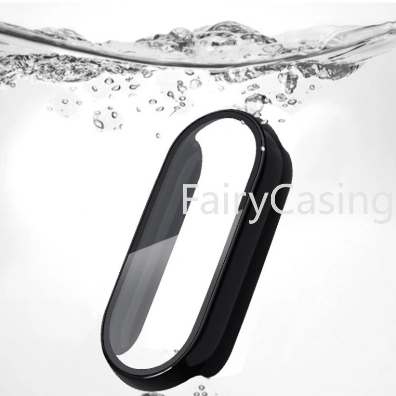 Ốp lưng + Kính cường lực cho Xiaomi Mi Band 10 9 8 Phụ kiện Vỏ bảo vệ toàn diện Vỏ bảo vệ màn hình