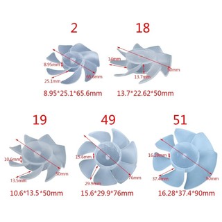 Zuoo Cánh quạt nhựa Mini công suất nhỏ 7 lá cho động cơ máy sấy tóc Quạt cầm tay