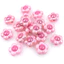 Hạt Thời Trang 10 Chiếc Phụ Kiện Trang Sức Hoa UV Mạ Dazzle 16 Mm Acrylic Hai Màu DIY Vòng Tay Vòng Cổ Chất Liệu Đính Hạt