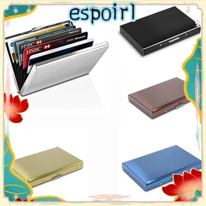 DFGF 6 Khe Cắm Thẻ Kinh Doanh Thời Trang Chống Khử Từ Khe Cắm Thẻ Hộp đựng Thẻ Bằng Thép Không Gỉ
