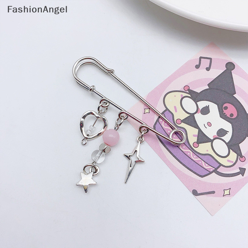 FashionAngel 1 Túi Xách Vật Trang Trí Phụ Kiện Nhựa Độc Đáo Ngôi Sao Pin Mặt Dây Chuyền Đính Hạt Trâm Cài Túi Thời Trang Trang Trang Trí Dành Cho Nữ Bé Gái TH