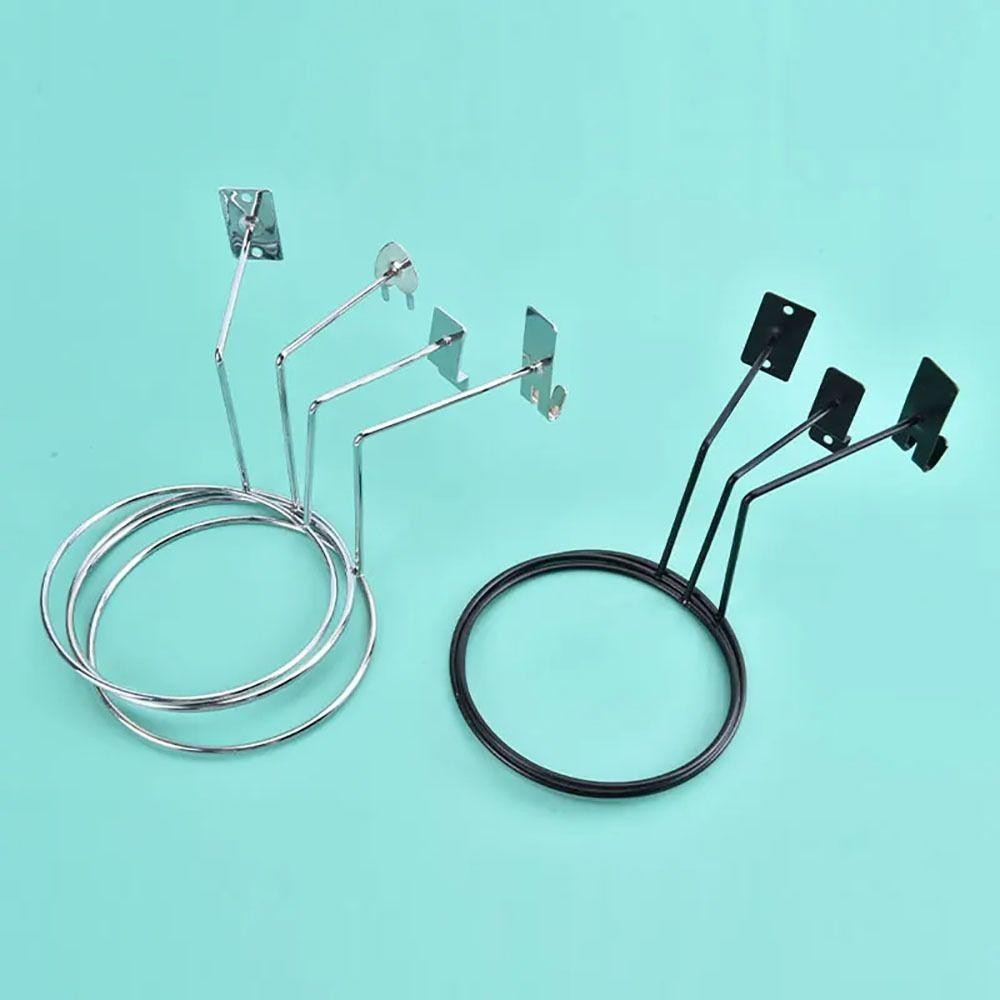 GIÁ RẺ 1 Cái Giá Đỡ Mũ, Phụ Kiện Móc Chốt Lưu Trữ Hiển Thị Nắp Giá Đỡ, Móc Treo Mũ Bảo Hiểm Kim Loại Treo Tường Màu Đen / Bạc