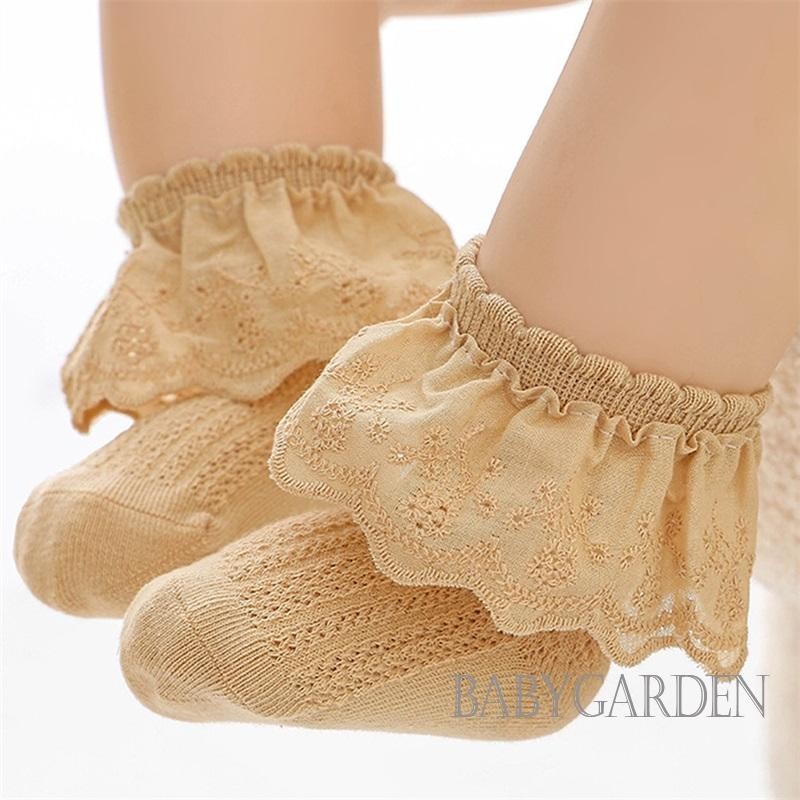 Baga-0-5years Bé Gái Ren Xù Viền Tất Mắt Cá Chân Công Chúa