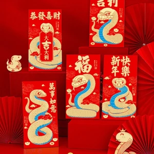 Exhila 6 Cái Phong Bì Đỏ Cho Năm Kỷ Rắn Năm 2025 Lễ Hội Mùa Xuân Gói Tiền