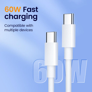 Cáp ngắn Elough 0.3M Type C sang Type C Di động PD60W Dây cáp dữ liệu sạc nhanh