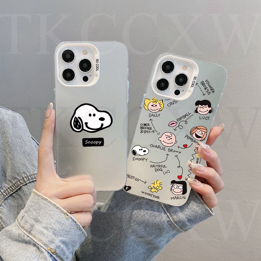 Ốp điện thoại mờ Snoopy Charlie Brown cho Samsung Galaxy S10 S20 S21 S22 S23 S24 Plus Ultra S21 S23 FE Note 20 Ultra Note 9 Ốp lưng chống sốc cao cấp