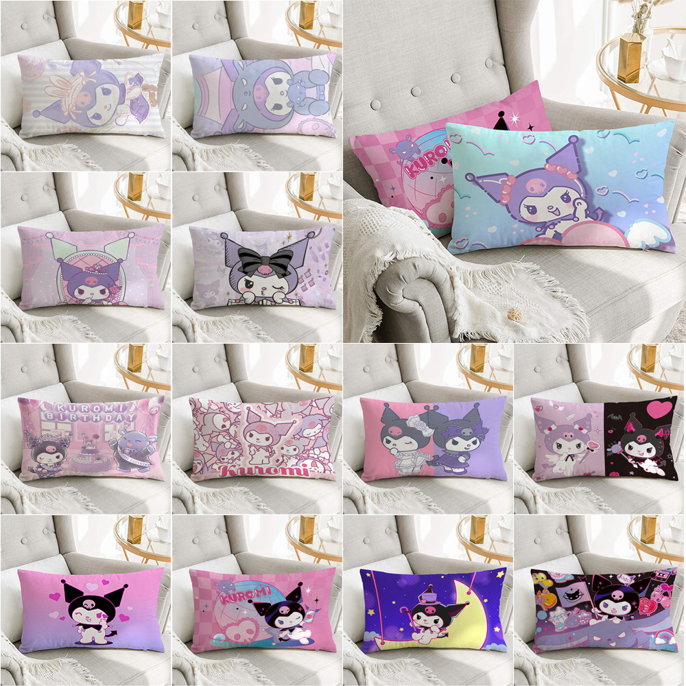 Vỏ gối hình chữ nhật Sanrio Kuromi Vỏ gối Polyester in một mặt (Không có lõi)