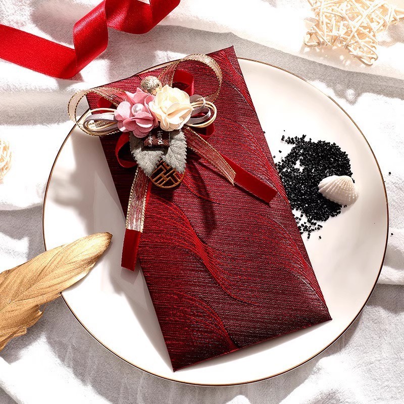 Satin cao cấp Lishifeng đám cưới Trung Quốc đám cưới tặng bạn gái phong bao đỏ