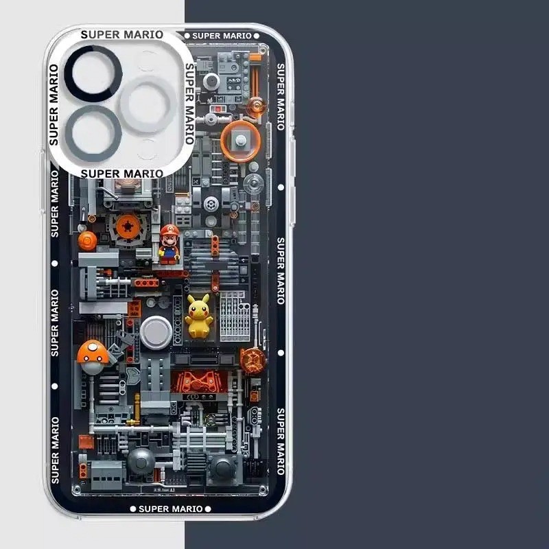 Ốp Lưng Trò Chơi Super Mario Bros Cho iPhone 16 15 14 13 12 11 Pro Max XR X XS Max 7 8 14 15 Plus SE 2020 Mini Khối Xây Dựng Silicon Chống Sốc Trong Suốt Mềm - ảnh 6