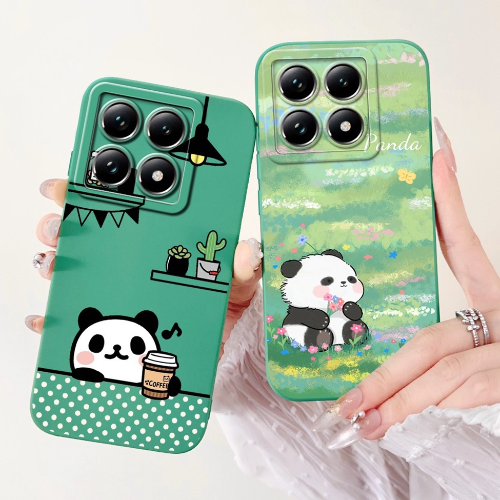 Ốp lưng Xiaomi 14TPro Thẩm Mỹ Dễ Thương Thời Trang Ngộ nghĩnh Hoạt Hình Cô Gái Gấu Trúc Mèo Ốp lưng Xiaomi 14T Pro