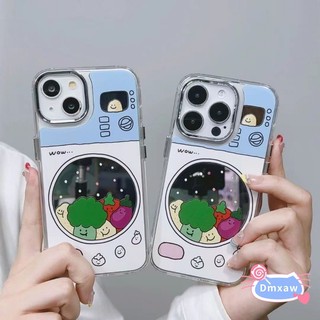 Ốp Điện Thoại Gương Họa Tiết Rau Hoạt Hình Cho OPPO A97 A95 A93S A92 A78 A77 A77S A74 A73 A72 A60 A58 A58X A57 A56S A56 A55 A55S A54 A53S A53 A52 A16 Vỏ Khung Ống Kính Mạ