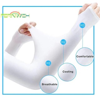 [Fernweh] 1 Cặp Vỏ bọc cánh tay chống nắng bằng lụa băng Unisex El Cover Đi xe đạp ngoài trời Chạy câu cá Lái xe Tay áo chống tia cực tím mát mẻ [MỚI]