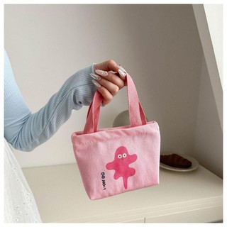 Túi xách nữ AllGIFT, túi vải mini đựng đồ ăn nhẹ cầm tay, túi nhỏ đựng tai nghe phong cách Hàn Quốc