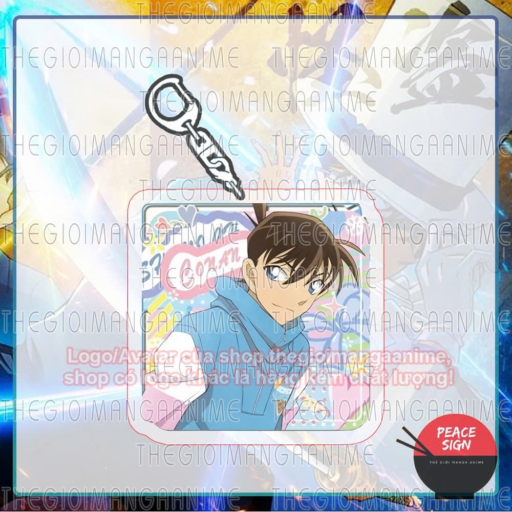 Móc khóa DETECTIVE CONAN Thám Tử Lừng Danh in hình anime chibi mica trong acrylic