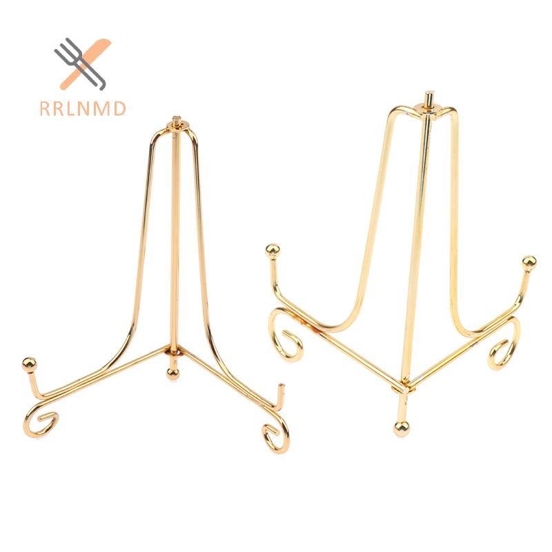 Rrlnmd > Đế trưng bày bằng sắt vàng Thủ công Giá đỡ sách ảnh Bát bệt Khung đĩa Giá đỡ tấm ảnh Trang trí lưu trữ MỚI