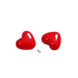 Trái Tim Kẹo 3D Lỗ Thẳng Bóng Bóng Trái Tim Đào Trung Bình Phụ Kiện Nhựa DIY Bông Tai Vỏ Điện Thoại Nữ Bán Sỉ