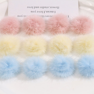 Kẹp tóc 3cm lông thú trang trí hoa, phụ kiện nữ DIY, phụ kiện thủ công bán buôn