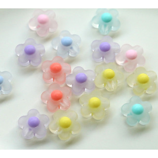 Phụ kiện acrylic DIY hoa mận mờ trong suốt nhiều màu sắc, bông tai, kẹp tóc, chất liệu ốp điện thoại bán buôn