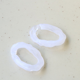 Nhẫn phẳng mở bằng acrylic sáng tạo, màu sắc đa dạng, bán trong suốt, phụ kiện trang sức DIY, bán buôn