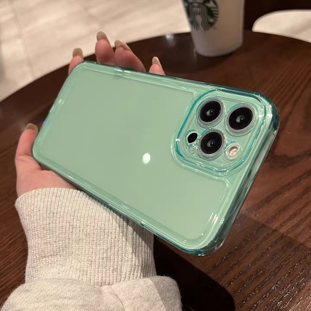 Ốp điện thoại mềm TPU không gian trong suốt cho iPhone 17 Pro Max 17 Air 16 Plus 15 14 13 12 11 Vỏ bảo hiểm toàn diện Vỏ bảo vệ chống sốc