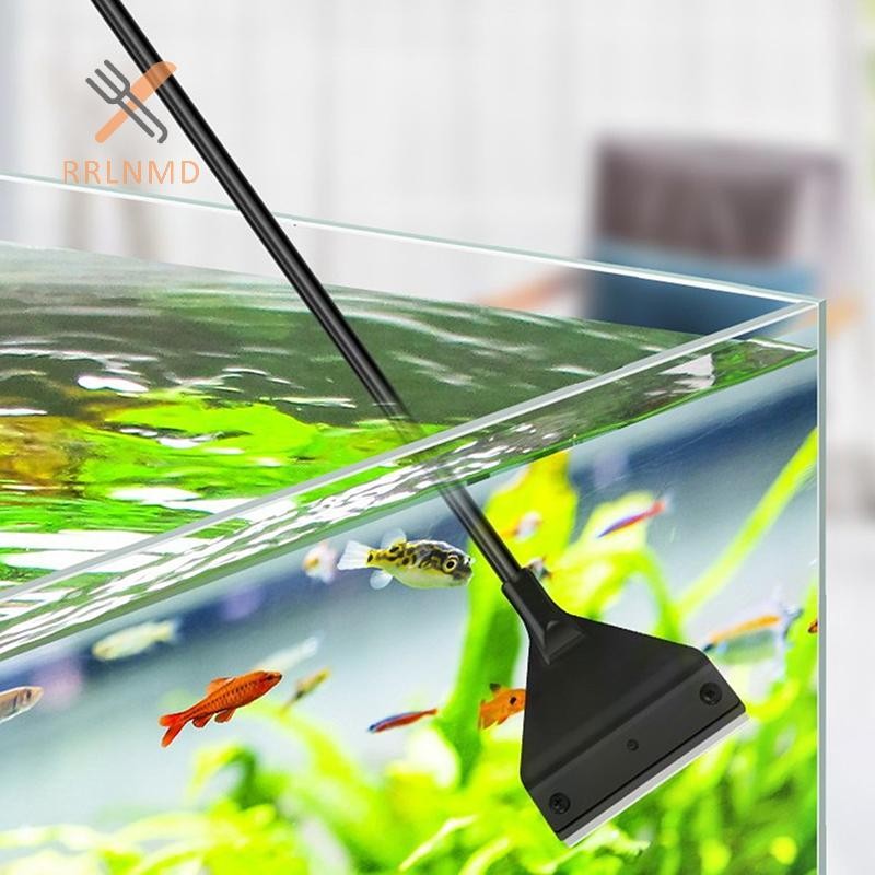 Rrlnmd Dụng Cụ Làm Sạch Cá Cát Phẳng Loại Bỏ Tảo Thủy Tinh Kép Loại Bỏ Tảo Cạp Hộ Gia Đình Dụng Cụ Vệ Sinh Bể Cá Accessorie MỚI