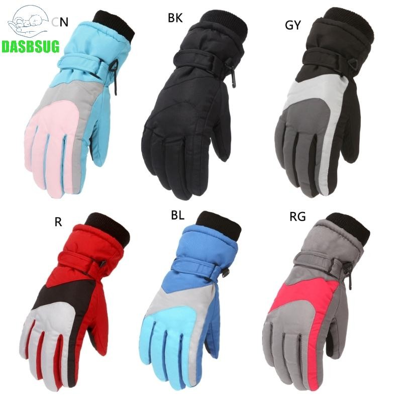Găng Tay Trượt Tuyết DASSBSUG Găng Tay Chống Gió Unisex Ấm Áp Cho Thời Tiết Lạnh Bé Gái Bé Trai Trẻ Em