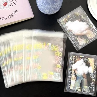 Alik 50 Chiếc Graffiti Mèo Con Túi Tự Dính Thẻ Nhỏ Tự Niêm Phong Túi Bao Bì Thẻ Quà Tặng Túi OPP VN