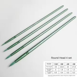 Jkdesign 4 / 6 Chiếc Bàn Chải Màu Nước, Đầu Tròn Nhọn Tóc Mềm Vẽ Tay Màu Nước, Quà Tặng Nylon Hợp Thời Trang Người Mới Bắt Đầu Nghệ Thuật Học Sinh Chất Liệu Tranh