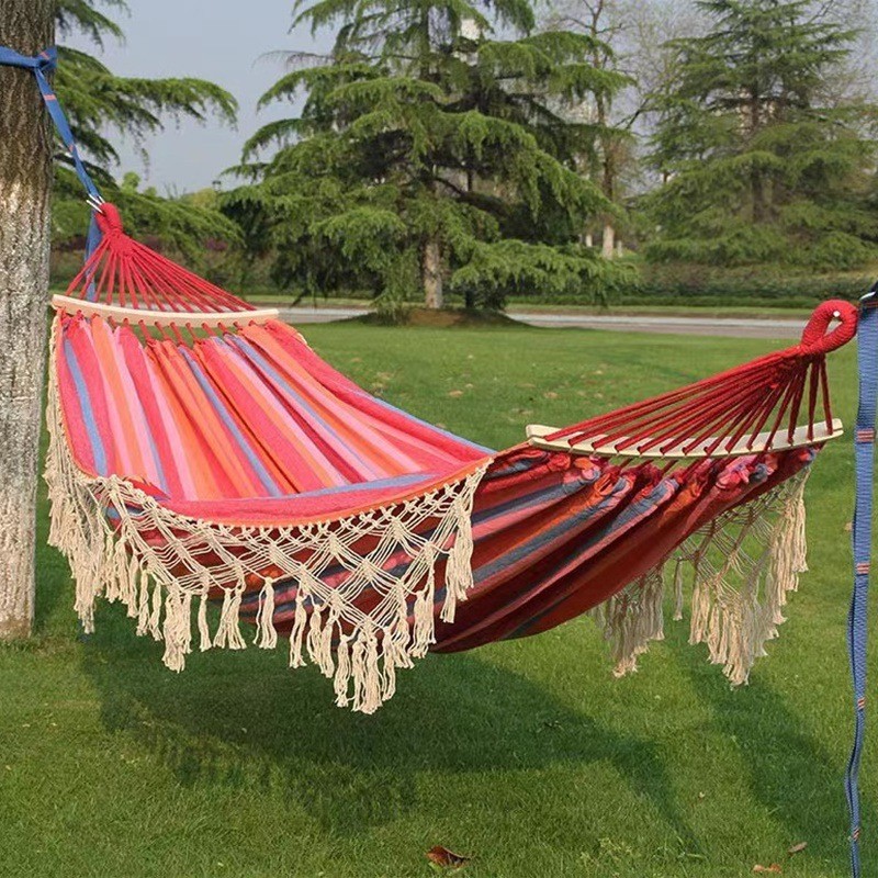 Võng tua rua châu Âu, ghế treo đôi di động, vải dệt tay gấp gọn, chịu tải trọng 150kg