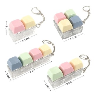 Bàn phím ngón tay WOAY, Giảm căng thẳng 2 / 3 / 4 Phím Fidget Móc khóa, Thư giãn Vượt qua thời gian Nút chìa khóa Tiện ích Đồ chơi giải nén dành cho người lớn
