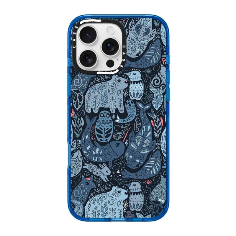 CASECASE X Vỏ Totem Động Vật Bầu Trời Màu Xanh Trong Suốt Cứng Hút Từ Tính Tác Động Dành Cho Apple IPhone 12 13 14 15 16 17 Pro Max Plus Có Hộp