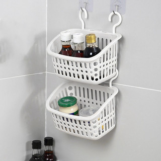 Giỏ Nhựa Móc Đa Năng - Giá Đỡ Phụ Kiện Tắm Phòng Tắm - Dụng Cụ Treo Bàn Chải & Bọt Biển Nhà Bếp