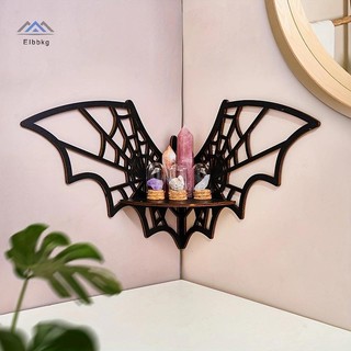 ELBBKG Bát Góc Kệ Nổi Góc Gỗ Bát Treo Tường Gothic Trang Sức Trưng Bày Kệ Halloween Kệ Trang Trí Cho Gia Đình Mới