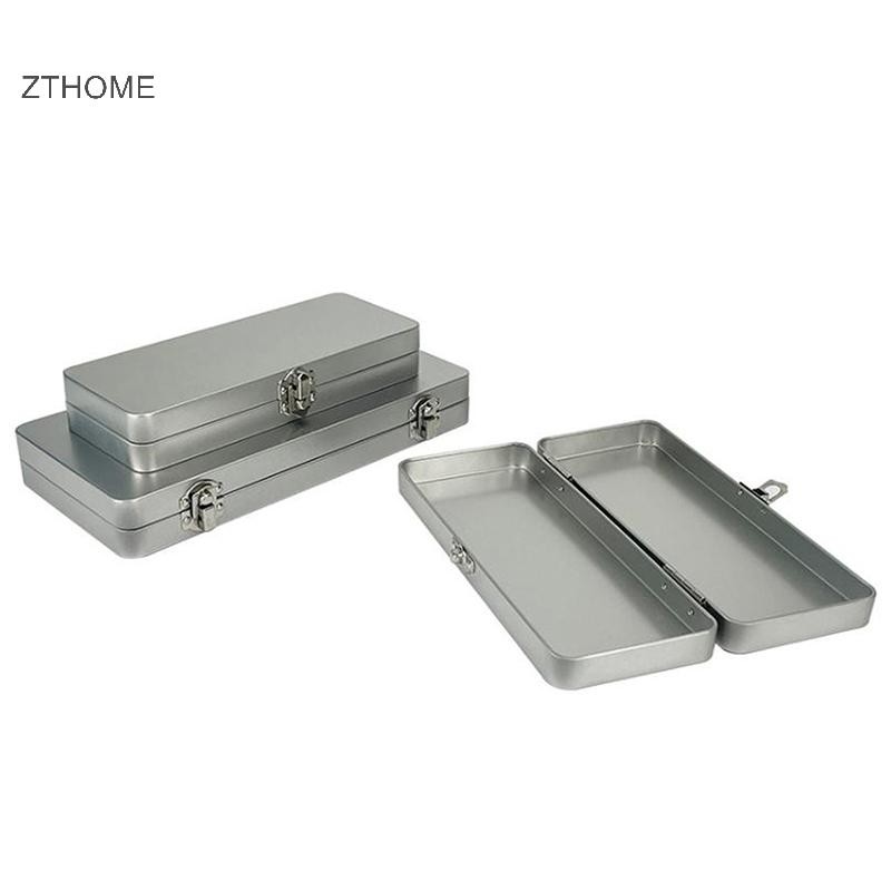 Hộp hình chữ nhật kim loại xám bạc ZTHOME có nắp đựng hóa đơn, mỹ phẩm, đồ dùng văn phòng Bảo quản-Perfect cho gia đình và văn phòng HOT