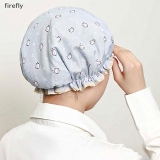 [Firefly] Nhà Bếp Hai Lớp Nữ Dầu Nhẹ Chống Khói Tắm Chống Thấm Nước Người Lớn Phụ Nữ Tắm Dầu Gội Dễ Thương Lấp Lánh [VN]