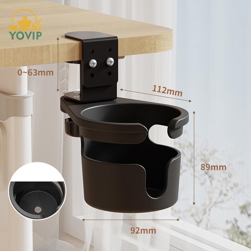 YOVIP Để Bàn Cốc Kẹp Có Thể Điều Chỉnh Chống Tràn Cà Phê Giá Đỡ Xoay 360 Độ Cạnh Bàn Kẹp Cốc Chống Rơi Bàn VN