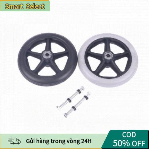 [COD]Thay thế bánh trước xe lăn 6 / 7 / 8Inch Bánh xe lốp chắc chắn SHIKICK, Bánh xe đẩy mua sắm bằng cao su chống trượt
