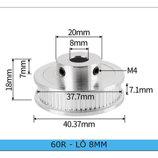 【COD】Puly Dây Đai Nhôm Truyền Động – Ròng Rọc Bánh Răng CNC Trục 5mm–8mm, Dùng Cho Động Cơ Stepper