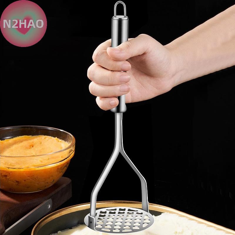 N2HAO Tiện Ích Nhà Bếp Sáng Tạo Bùn Báo Chí Masher Puree Máy Làm Nước ép Khoai Tây Inox Máy Nghiền Đẩy Dụng Cụ Trái Cây Cocina Cozinha n