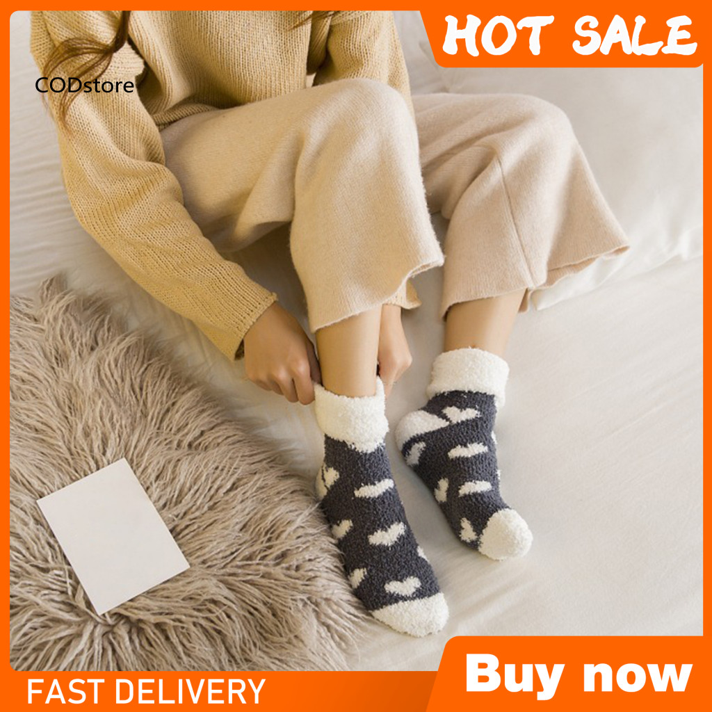 KDC Tất Sàn Nữ Super Soft, Màu Sắc Tương Phản, Giữ Nhiệt Mùa Đông
