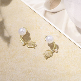 Bông tai hình hoa Tulip không gây dị ứng, phù hợp làm phụ kiện cho phù dâu và hẹn hò