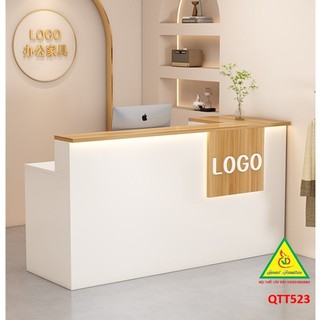 Quầy thu ngân, lễ tân, tính tiền bằng gỗ MDF QTT523 - NỘI THẤT LẮP RÁP VIENDONGADV