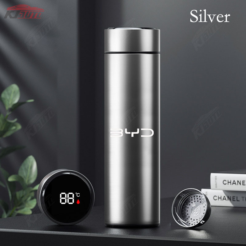 Cốc hút chân không ô tô tùy chỉnh BYD có màn hình hiển thị nhiệt độ Thép không gỉ 304 dành cho doanh nghiệp cao cấp cho Atto 3 Dolphin