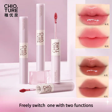 CHIOTURE Double-Effect Lip Glaze Lip Matte Lip Mud Hydrating Mirror Lip Gloss