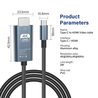 Bộ chuyển đổi TypeC sang HDMI 4K60Hz cao cấp - Tương thích máy chiếu PC laptop thiết kế nhỏ gọn truyền tín hiệu ổn định